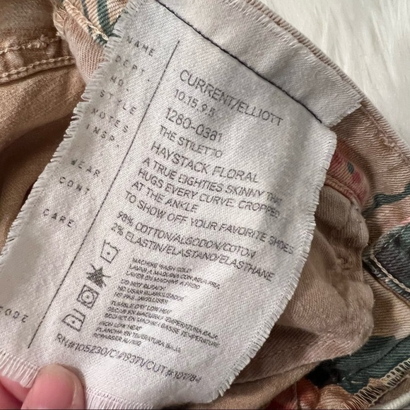 Current/ Elliott The Stiletto Jean in Haystack Floral - Picture 11 of 11